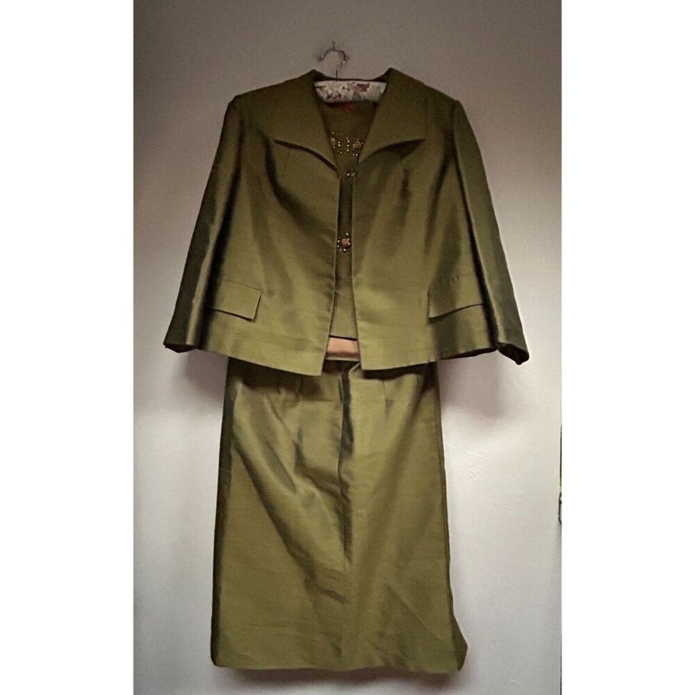 Vintage Union Made ILGWU Fashionbilt Women's 3 Piece Suit Jacket/Blouse/Skirt